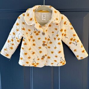 Carter’s Quilted Floral Baby Jacket - Size 12 Month
